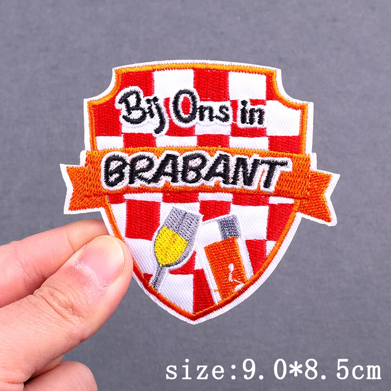 Netherlands Brabant Carnaval Embroidery Patch Iron On Patches For Clothing Dutch Oeteldonk Carnaval Patches On Clothes Applique