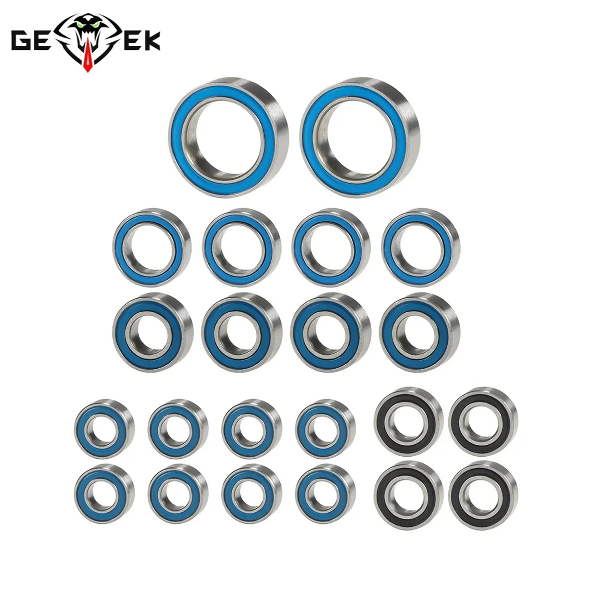 22PCS TRX4-M Metal Sealed Bearing Set for 1/18 RC Crawler TRX4M Bronco Defender K10 Chassis Gearbox Replacement Parts