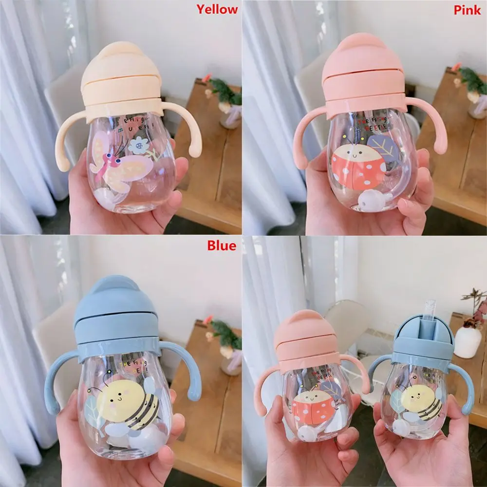 350 ML Children Portable Straw Drinkware Sports Travel Drinking Bottles Water Cup Cute Cartoon Water Bottle Outdoor