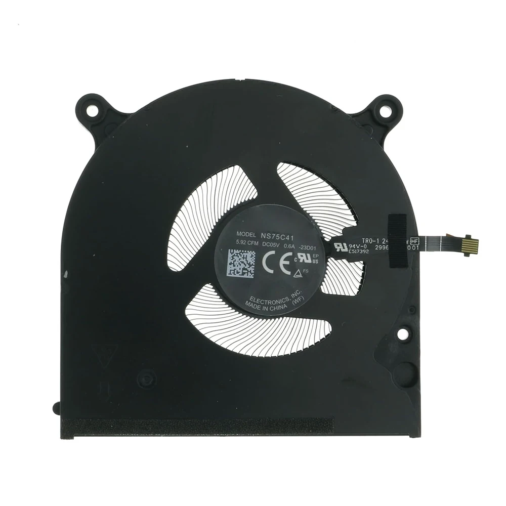 Laptop CPU Fan For DELL For XPS 16 9640 0F966V F966V NS75C41-23D01 023.100VQ.0001 DC05V 0.6A For Discrete Graphics DIS