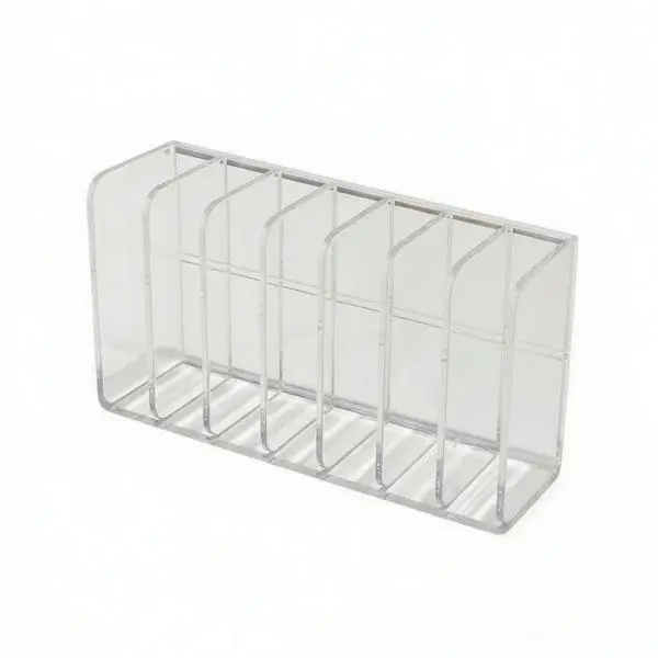 Vertical Tube Acrylic Cosmetic Organizer Large Makeup Organizer for Dresser Top Quick Access Storage