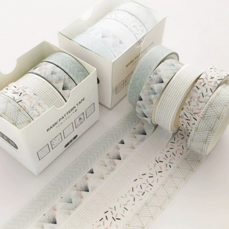 5 stuks Washi Tape Mesh Tape Effen Kleur Creatieve Boekhouding Tape Afplakband Schroot Boek DIY Album Dagboek
