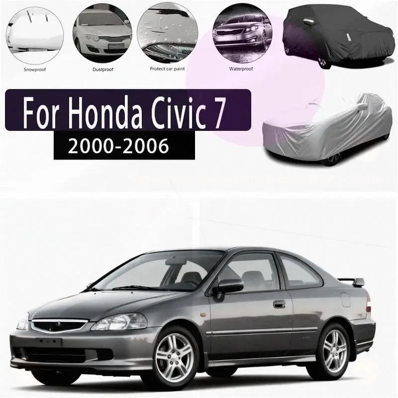 For Full for Honda Civic 7 2000-2006 Waterproof Dustproof Outdoor Protection Sunshade Car Covers
