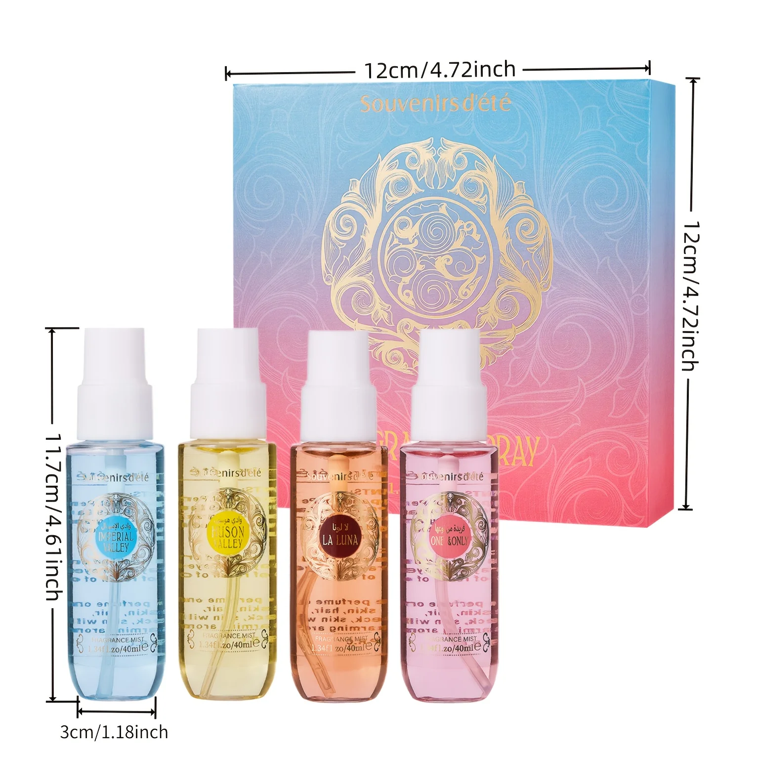 Perfumes em spray corporal 40ml * 4 original sol de janeiro brume parfumé