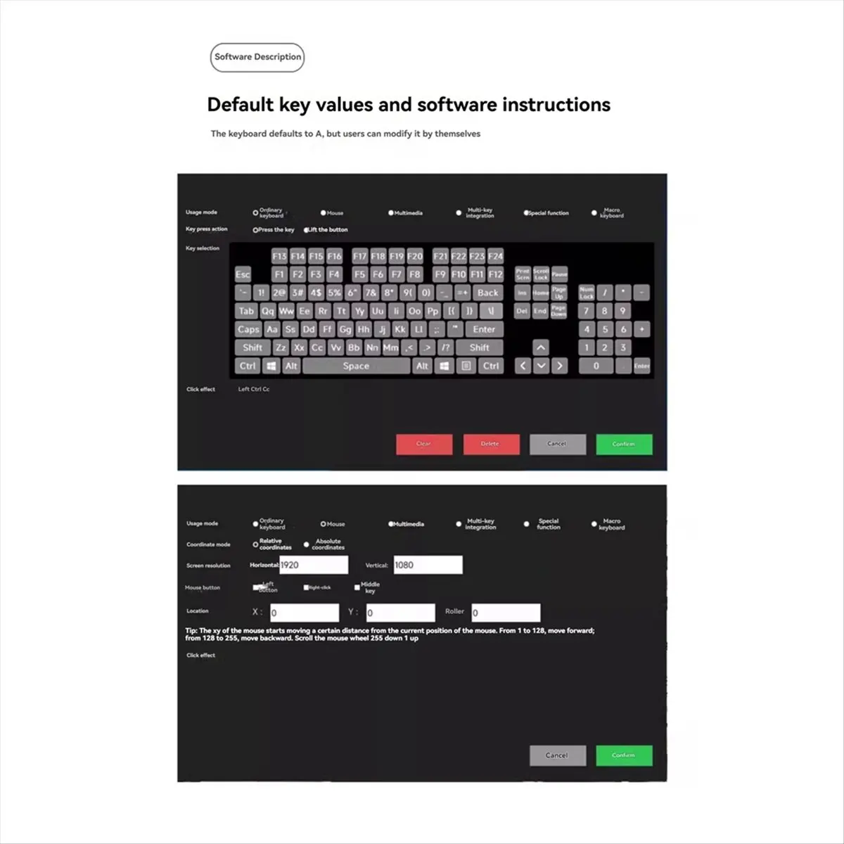 BEST CHOICE）Mini 1-Key Keyboard One-Key Shortcut Keyboard USB Custom Programmable Macro RGB Mechanical Red Switch Mini Keypad A
