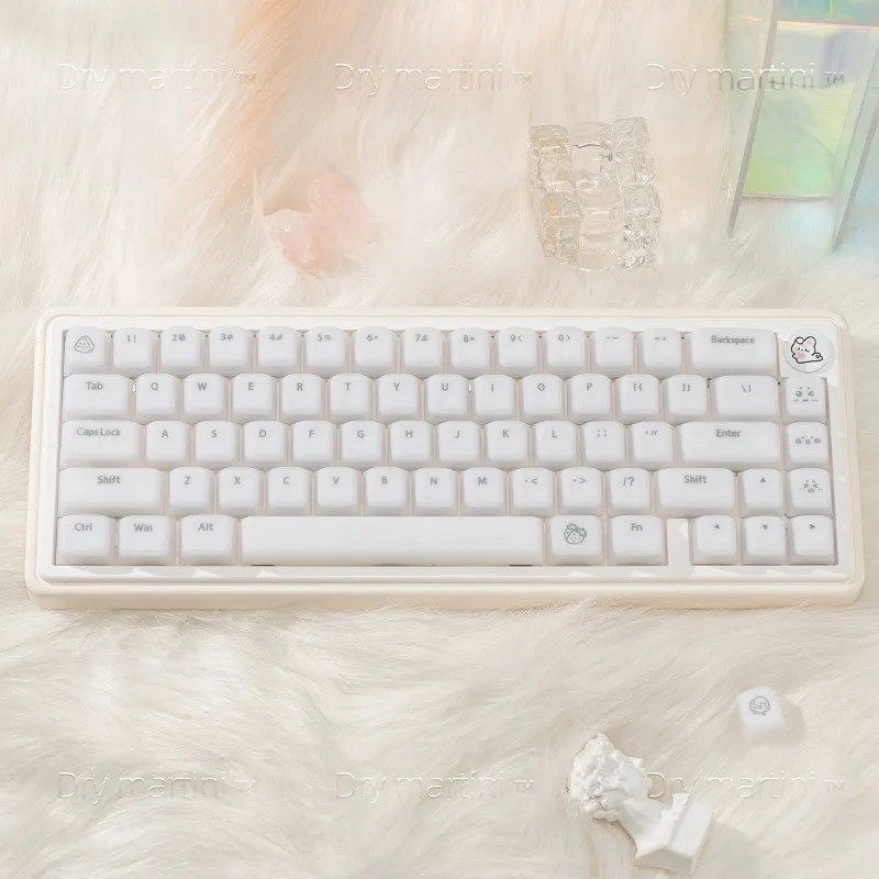 Glutinous Rice Cake Theme Keycap Set Custom Silicone Cherry Profile Keyboard Caps for Mechanical Keyboard Creative Accessories
