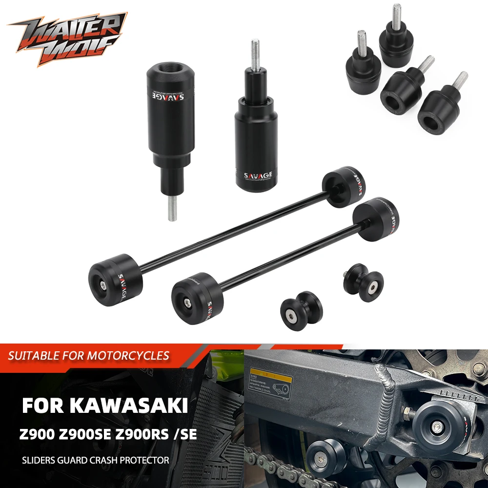 

2025 для Kawasaki Z900 Z900SE Z900RS/SE, ось колеса, шпиндель, вилка, ползунки, рама, слайдер, брызговик, вилка, ползунки, защита