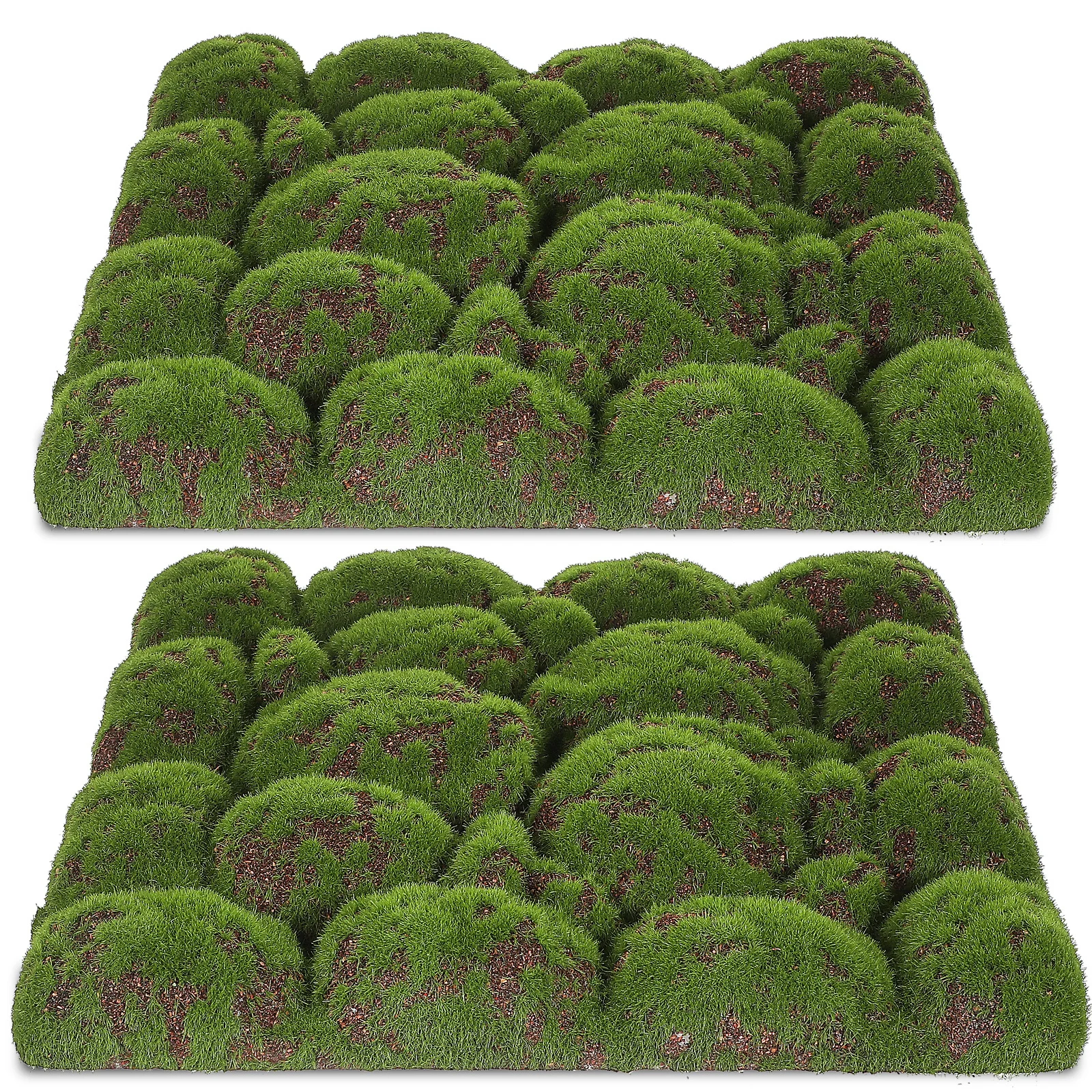 

2Pcs Moss Mat Decor Artificial Moss Wall Panel Realistic Green Wall Backdrop for Office Home Garden Landscape Landscape Prop