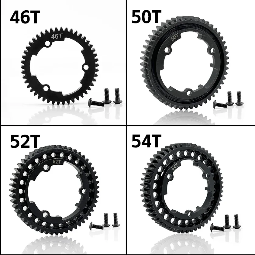 Upgrade Hardened Steel Spur Main Gear 46T 50T 52T 54T 1Mod Trxs 1/5 X MAXX X 1/10 E-Revo 2.0 VXL MAXX V1 V2