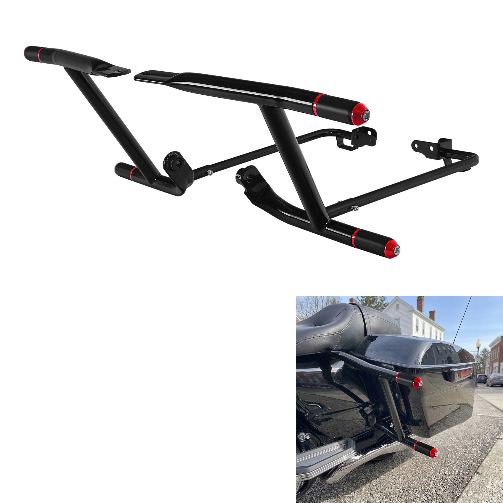 Saddlebags Guards Crash Bar Fit For Harley CVO Street Glide CVO Road Glide 2023-2026