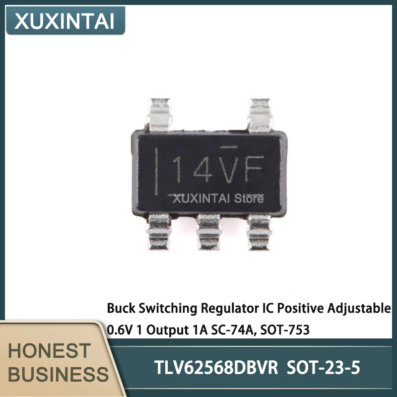 50Pcs/Lot  New Original  TLV62568DBVR TLV62568  Buck Switching Regulator IC Positive Adjustable 0.6V 1 Output 1A SC-74A, SOT-753