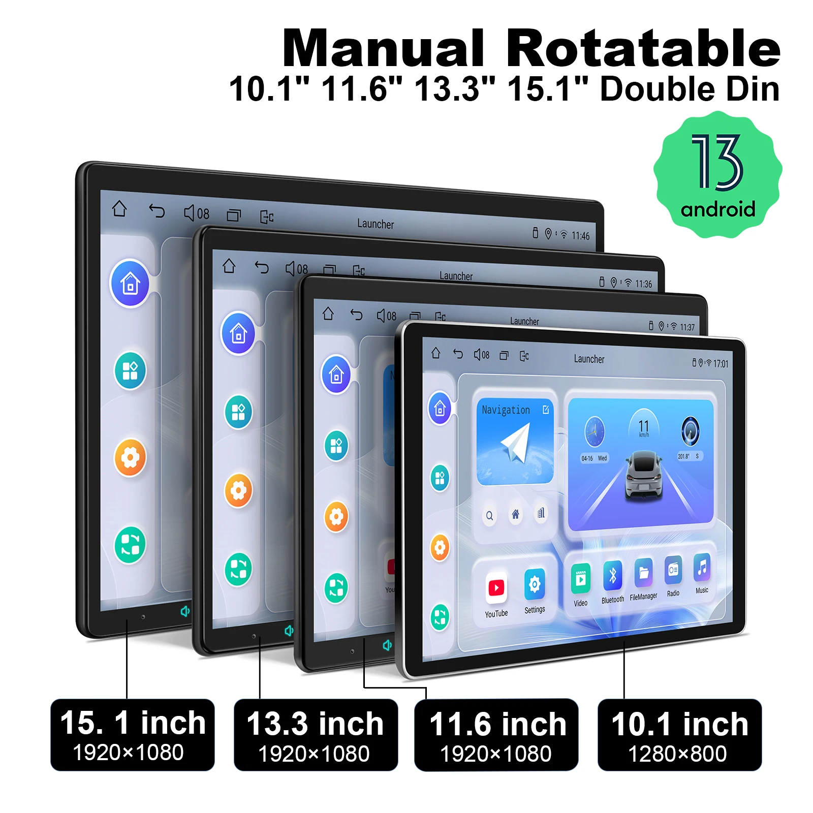 JOYING Universal Double DIN Android Car Radio 15.1