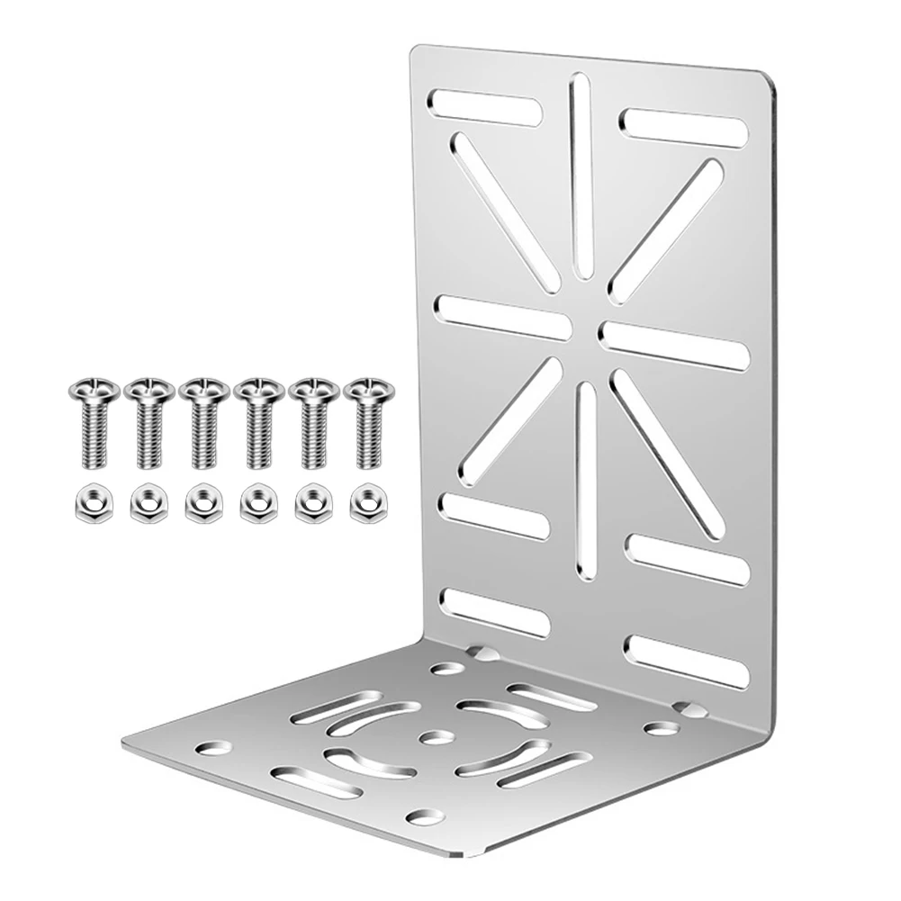 1pc L-Shape Wall Mount Bracket L Shape Adapter Auxiliary Bracket With Nuts Screws For Cctv Camera Support Bracket