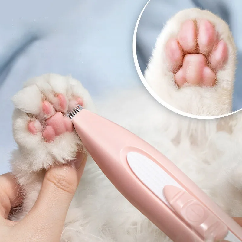 Electric Dog Cutter Pet Foot Hair Trimmer Cat Grooming Hairdresser Scissors Butt Ear Pedicator Mute Cat Claw Pedicure Artifact