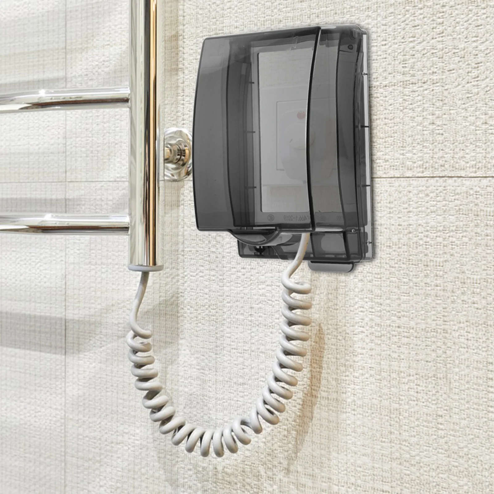 Bathroom Socket Cover Receptacle Protector PP Material Easy Install Adhesive Splashproof Design Outlet Cover Plug Protector