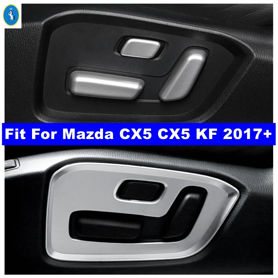 

Seat Adjustment Panel / Door Buttons Decor Frame Cover Trim Fit For Mazda CX-5 CX5 KF 2017 - 2024 Matte Car Interior Accessories