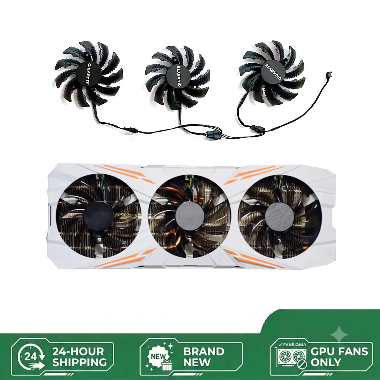 NEW Suitable for Gigabyte GeForce GTX 670 680 980 GTX 1080 Ti 1060 1070 Ti Graphics Card 75MM 4PIN T128010SU PLD08010S12HH