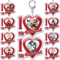 I Love My Boyfriend Figures Keychain for Women Zhongli Xiao Kazuha Key Chain Ring Keychains Custom Jewelry Fans Gifts