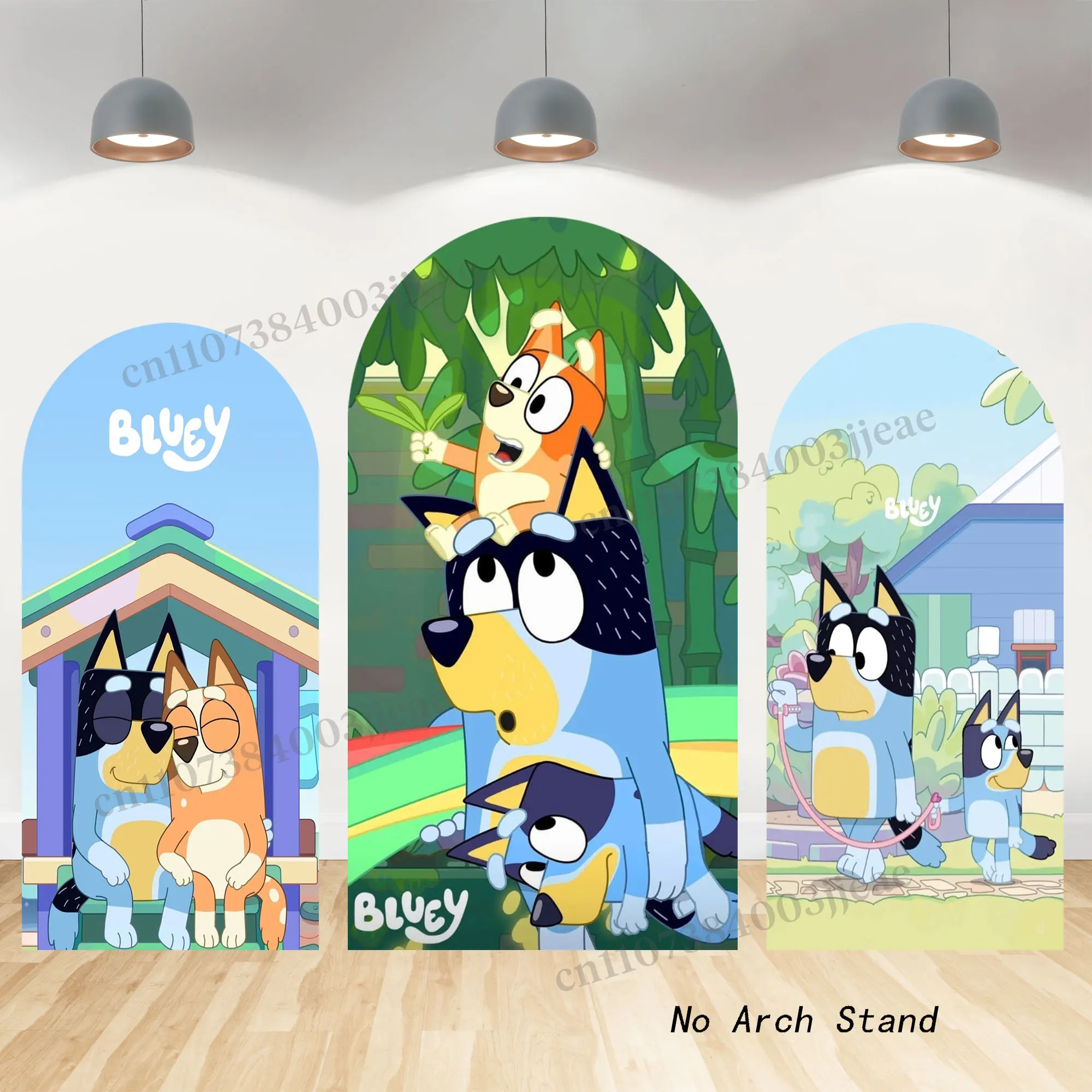 

Cartoon Blue Dog Arch Backdrop Cover Boy Kids Birthday Supplies Party Decor Photography Photo Prop Background Baby Shower Banner