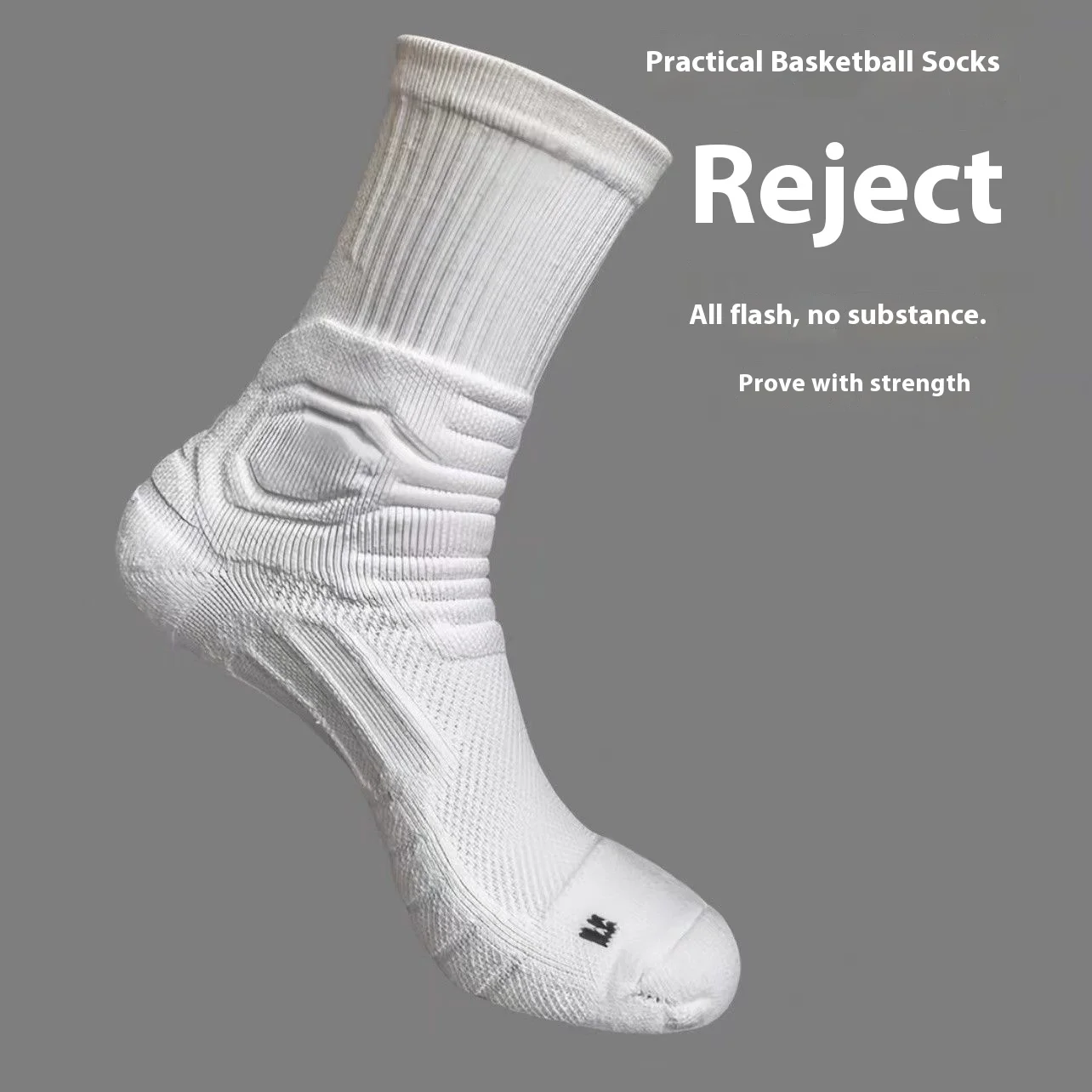 مجموعة من 3 أزواج من جوارب كرة السلة، جوارب رياضية عالية الساق الأكثر مبيعًا، مظهر عالي الجودة، قاعدة منشفة مضادة للانزلاق