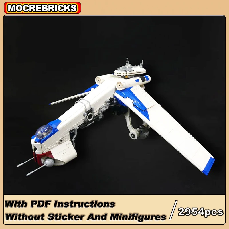 High-tech Military Dropship Interstellar Fighter And Ground Walker Tank MOC Building Block Assembly Model Star Movie Bricks Toys