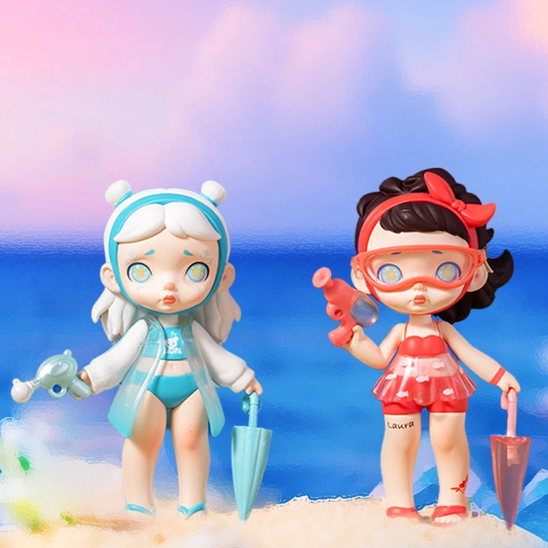 Toycity Laura "Pool Fight" شاطئ البحر هاواي أنماط سلسلة صندوق أعمى مجموعة ألعاب شخصيات الحركة الأصلية صندوق غامض عشوائي الهدايا