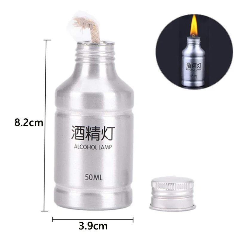 25-150ml Stoves Alcohol Lamp Aluminum Alloy Burner Lamp Chemistry Lab Tool For Outdoor Hiking Liquid Pinic Brand New