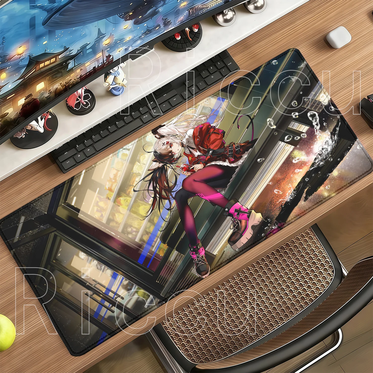 New Lacrimosa NTE Neverness To Everness Anime Cute Girl Mousepad Gaming Office Table Speed Keyboard Desk Mat Stitch Edge Carpet
