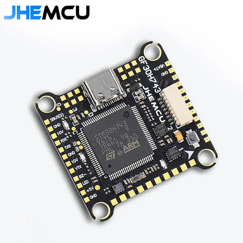 JHEMCU GF30H743 H743 480MHZ Flight Controller ICM-42688-P DUAL Barometer OSD 128M BlackBox Dual BEC 3-6S 30X30mm for FPV Drones