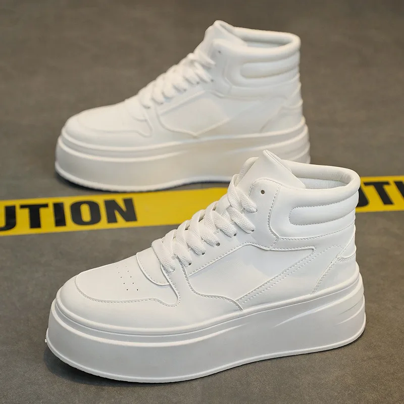 أحذية رجالية أحذية كاجوال مريحة للرجال الاتجاه المضادة للانزلاق الرجال أحذية رياضية بيضاء موضة أحذية رياضية مكتنزة Zapatos Casuales #5