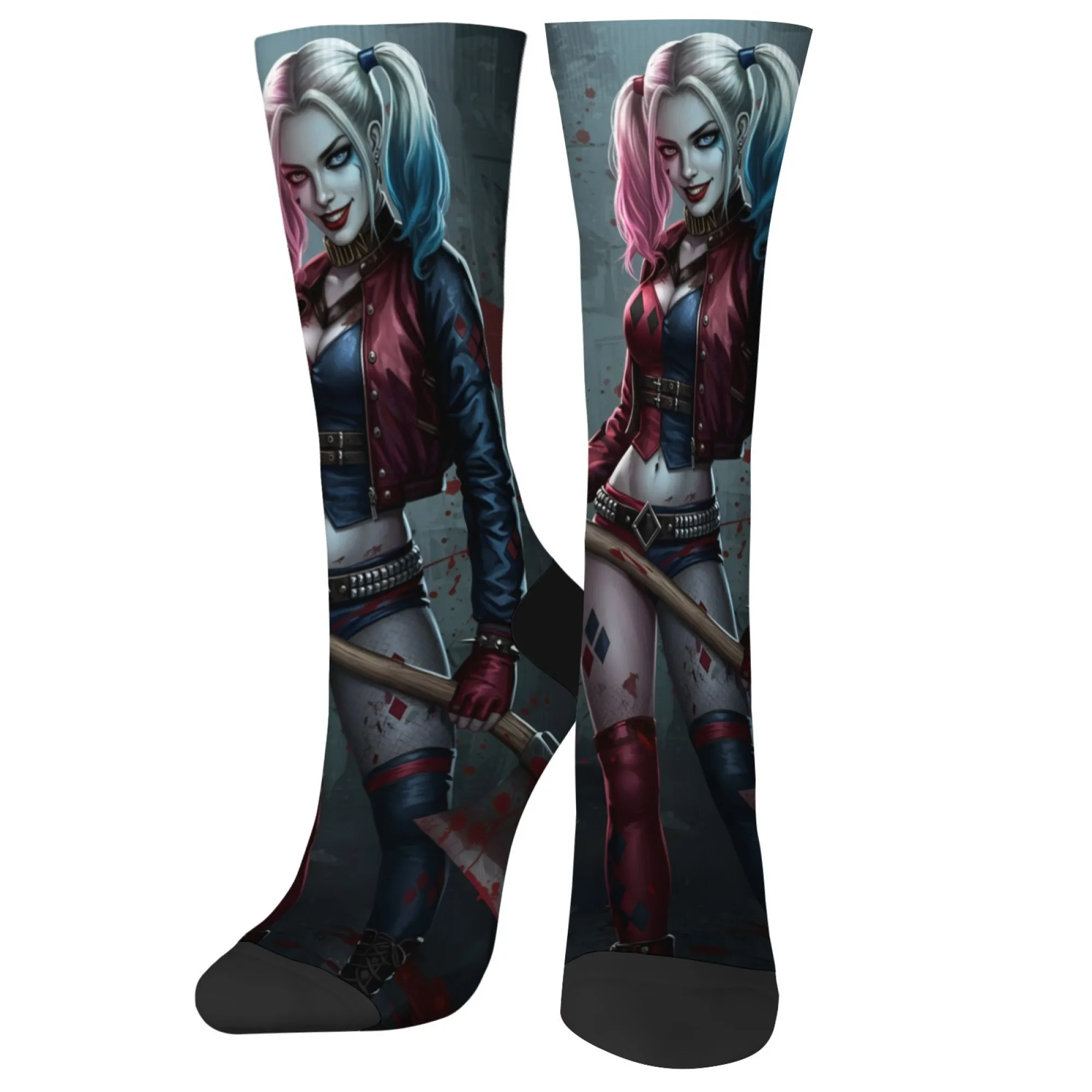 

Уличные сумасшедшие девушки в стиле Харадзюку, ретро-носки с Джокером, новинка унисекс, забавные компрессионные носки, индивидуальные трендовые носки в стиле хип-хоп, подарок на вечеринку