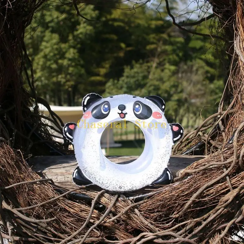 E7CE Lindo anillo natación inflable Non Backyard Panda Float Safety Pool Game Game Supply