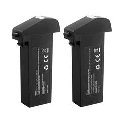 2PCS 3.7V 1500mAh Lipo Battery for S20 S29 A4 Aerial Quadcopter, Foldable Remote-Controlled Drone Battery-black