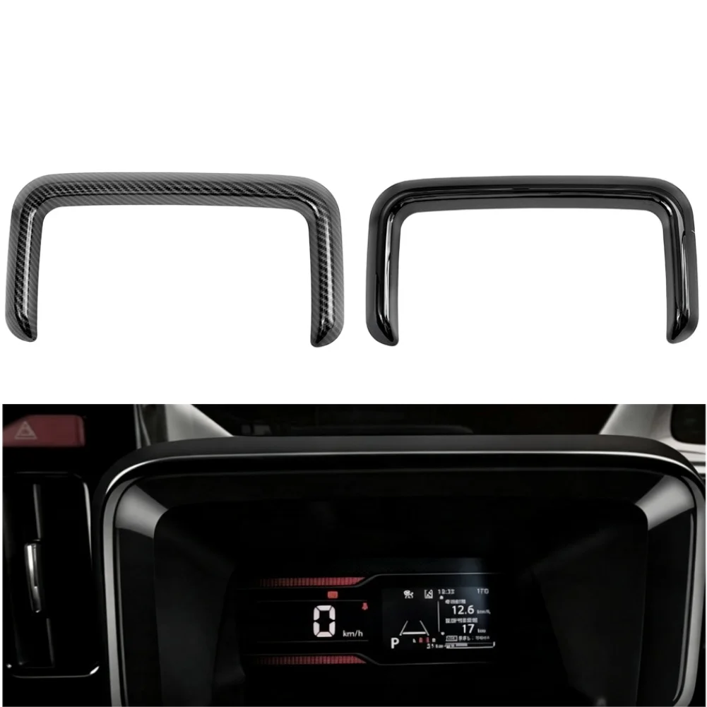 Dashboard Decorative Frame for Suzuki For Spacia For Custom M K04 2024 LHD ABS Plastic Interior Trim Black Carbon
