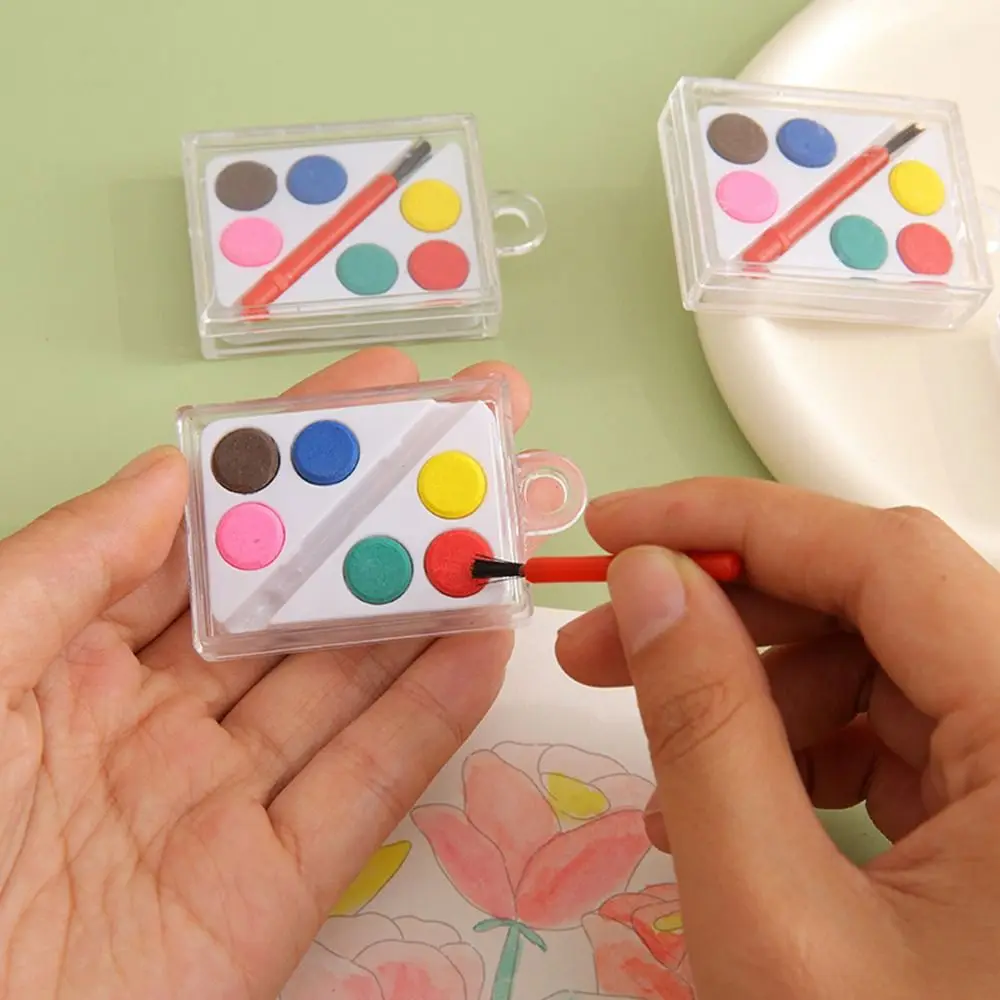 High Quality with Painting Brush Watercolor Paint Set Solid 6 Colors Oil Painting Kit Washable Painting Pigment Set Prizes
