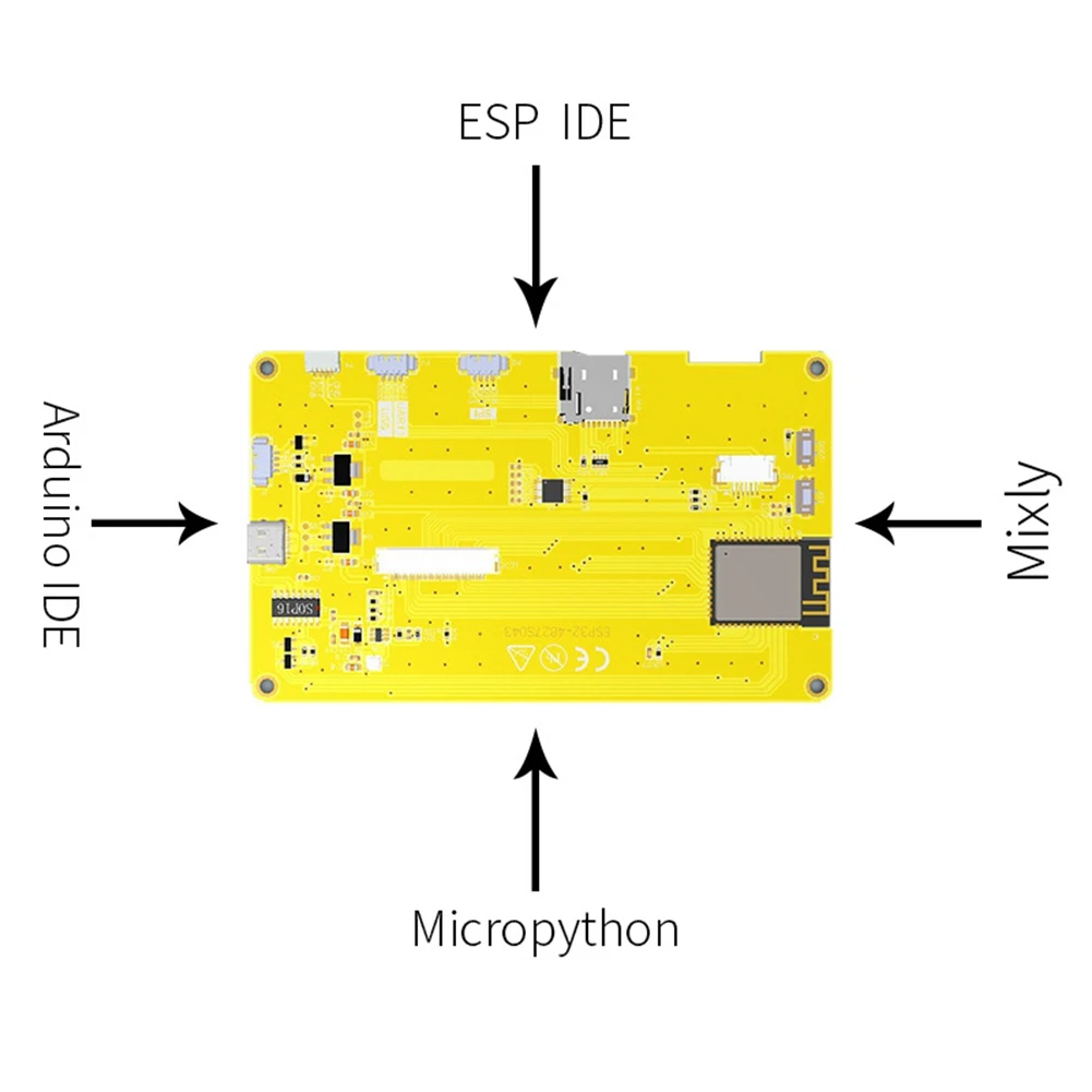 

B47C ESP32-S3 HMI 8M PSRAM 16M Flash 4,3-дюймовый RGB ЖК-модуль TFT для Arduino LVGL WIFI и BLE Smart Display
