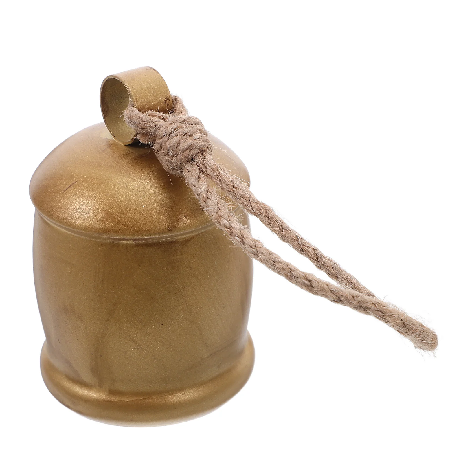 

Vintage Metal 6.5Cm Bell Distressed Finish Jute Rope For Farmhouse Wall Garden Door Xmas Decor Hanging Christmas