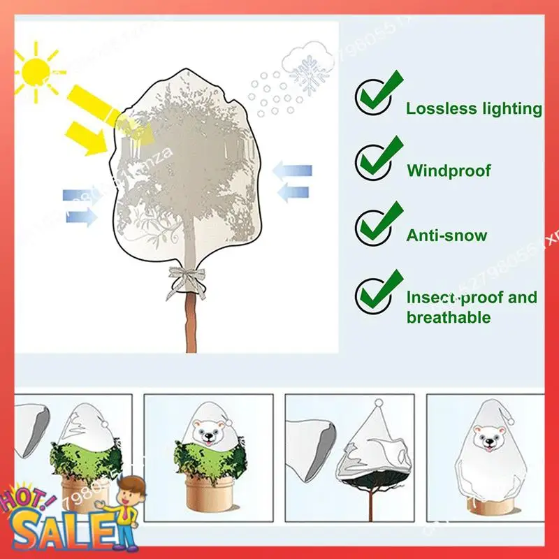 

ABCL 4Pcs Christmas Frost Protection For Plants Garden Plant Cover Horticultural Fleece, Winter Plant Covers Freeze Easy To Use