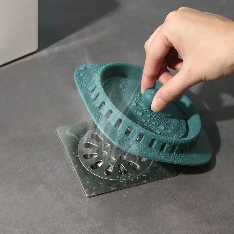 Anti-odor Silicone Floor Drain Cover Bathroom Dual-purpose Retractable Sewer Floor Drain Anti-insect Anti-clogging Filter Screen