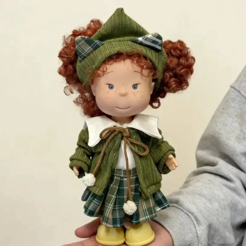 Cute Unique Human Shaped Doll 24cm Ornament Curly-haired Girl Doll Multiple Styles Birthday Gift Set