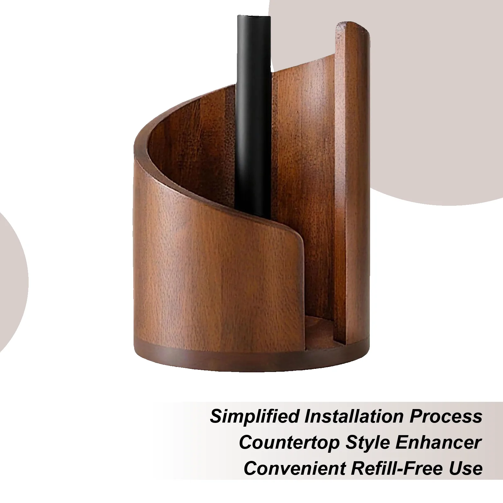 

Paper Towel Holder Stand Wood Tissue Rack Paper Towel Roll Stand For Kitchen For Toilet Pantry Bathroom Desk Table Nursery