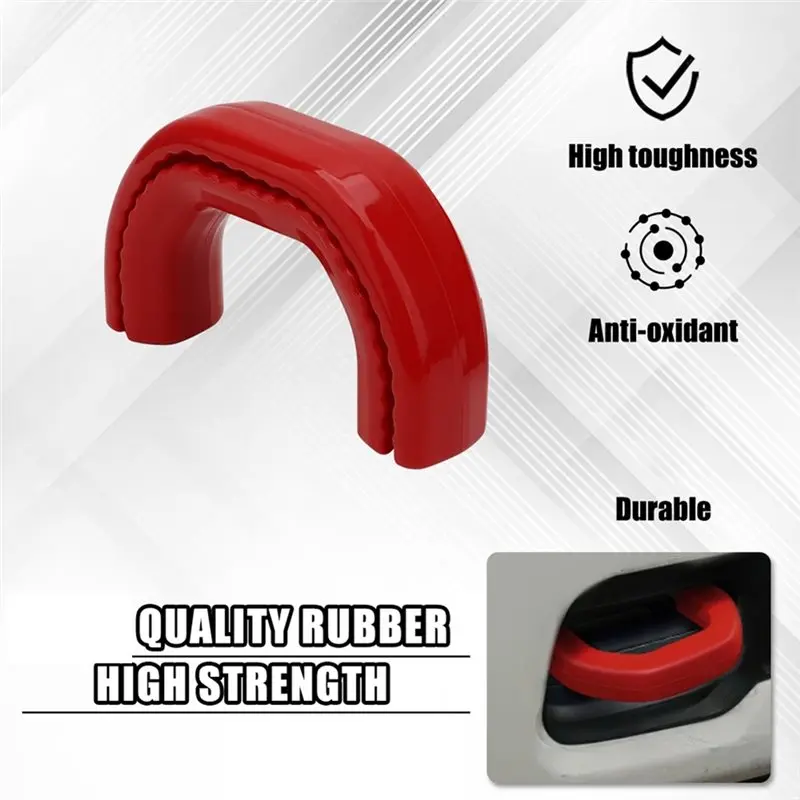 Red Accessories Front Tow Hooks Covers For Silverado 2500/3500 2020-2026 Front Trailer Hook Cover