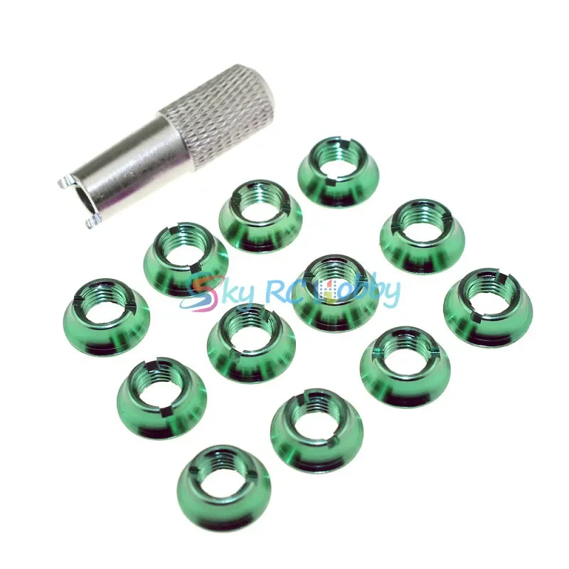 12pcs STAR POWER Radio Control Switch 7 Color Nut with 1pcs Wrench for  RadioLink Futaba JR Frsky i6