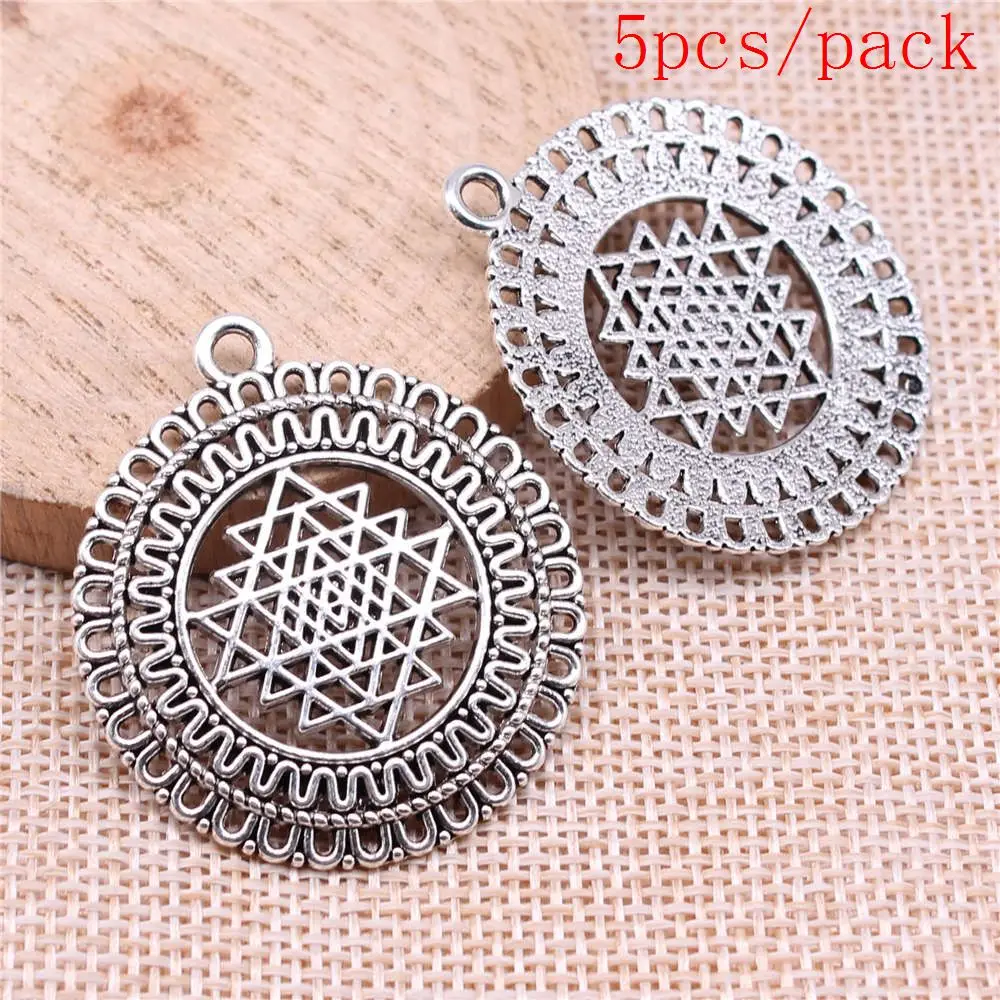 Large Flower Of Life Charms For Jewelry Making DIY Pendants For Gift Bulk