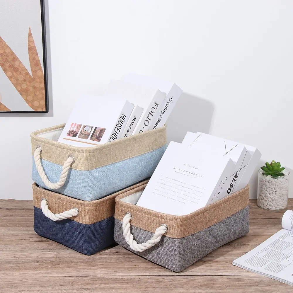 Portable Home Supplies Sundries Sorting Basket Folding Linen Organizer Box Underwear Socks Baby Toys Storage Basket