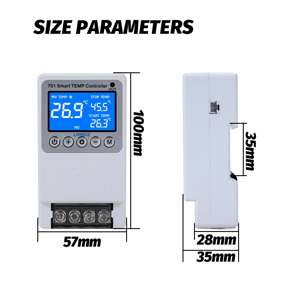 Controlador de temperatura inteligente, termostato constante, interruptor de controle de temporização, controle de ciclo, opção de cabeça de sensor múltiplo, ac 220v