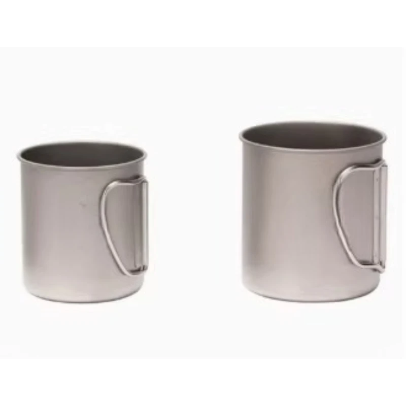 Outdoor Camping Titanium Cup Single/double Layer Portable Water Cup