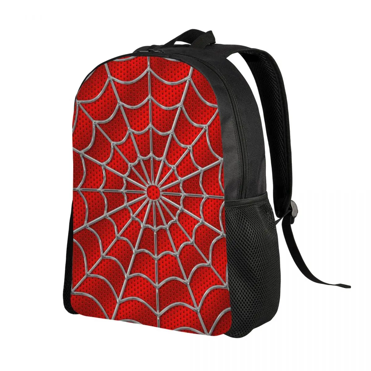 Custom Classic Red Spider Web Pattern Travel Backpack Men Women School Computer Bookbag College Student Daypack Bags