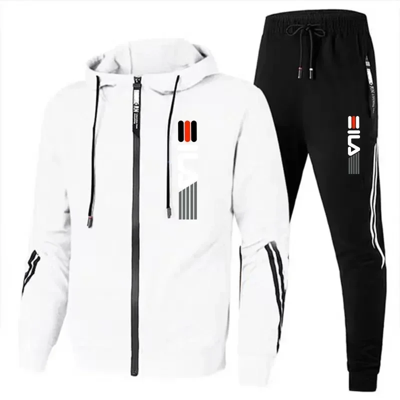 Autumn and Winter Zippered Sweatshirts + Sportswear Pants, Men's Jogging and Fitness Sets, Men's Casual Sportswear Sets - view 4