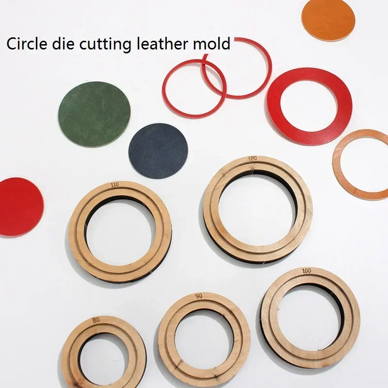 Leather Round Hole Puncher, Die Punching Circle Die Cutting Leather Mold for Leather Paper Crafts 80mm, 90mm, 100mm,110mm, 120mm